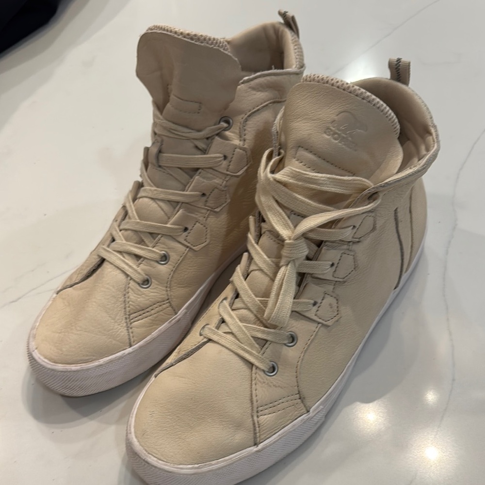 Sorel Beige Lace-Up High-Tops